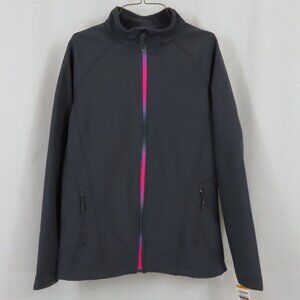Ideology Gray and Pink Lightweight Water and Wind Resistant Jacket Sz. S